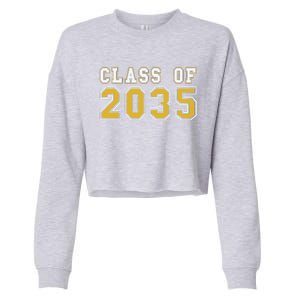 Class Of 2035 Graduation First Day Of Kindergarten PreK Gift Cropped Pullover Crew