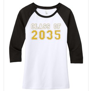 Class Of 2035 Graduation First Day Of Kindergarten PreK Gift Women's Tri-Blend 3/4-Sleeve Raglan Shirt