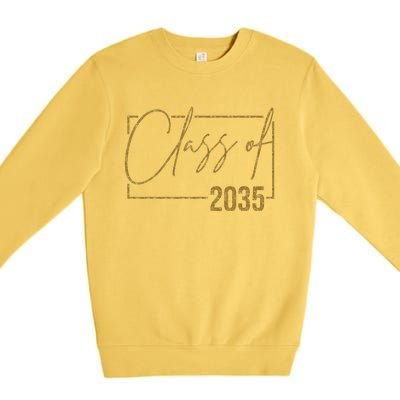 Class Of 2035 Gold Graduation Premium Crewneck Sweatshirt