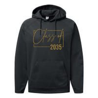 Class Of 2035 Gold Graduation Performance Fleece Hoodie