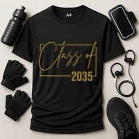 Class Of 2035 Gold Graduation Cooling Performance Crew T-Shirt