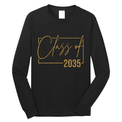 Class Of 2035 Gold Graduation Long Sleeve Shirt