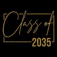 Class Of 2035 Gold Graduation Backpack