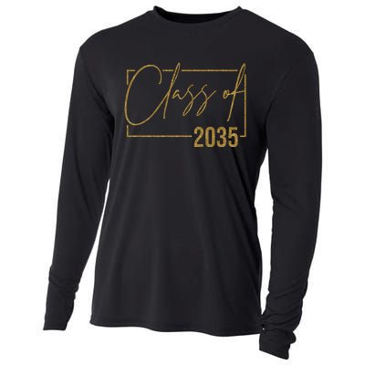 Class Of 2035 Gold Graduation Cooling Performance Long Sleeve Crew