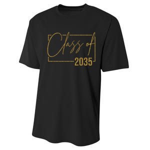 Class Of 2035 Gold Graduation Performance Sprint T-Shirt