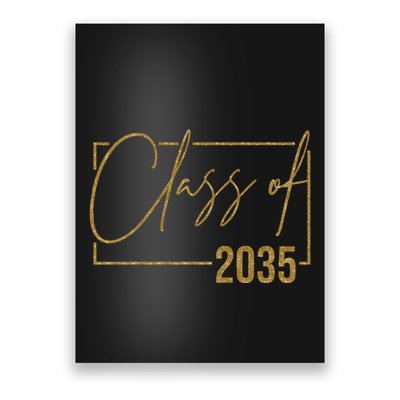 Class Of 2035 Gold Graduation Poster