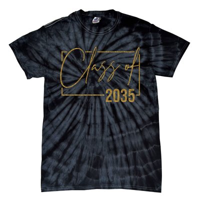 Class Of 2035 Gold Graduation Tie-Dye T-Shirt