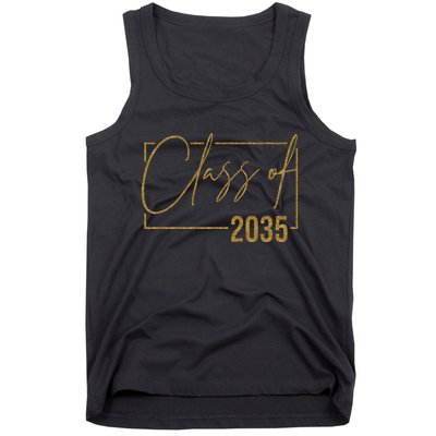 Class Of 2035 Gold Graduation Tank Top