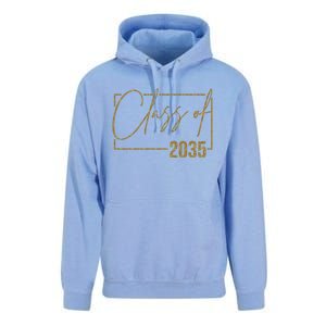 Class Of 2035 Gold Graduation Unisex Surf Hoodie