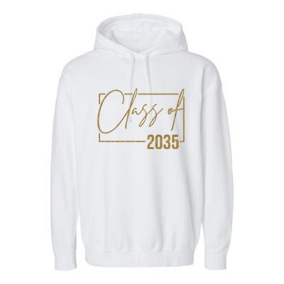 Class Of 2035 Gold Graduation Garment-Dyed Fleece Hoodie