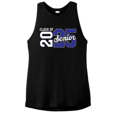 Class Of 2025 Senior 2025 Back To School 2025 Graduation 25 Ladies PosiCharge Tri-Blend Wicking Tank