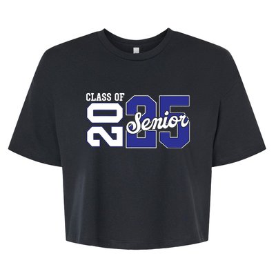 Class Of 2025 Senior 2025 Back To School 2025 Graduation 25 Bella+Canvas Jersey Crop Tee