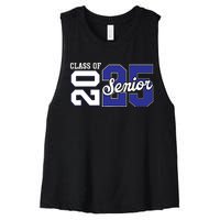 Class Of 2025 Senior 2025 Back To School 2025 Graduation 25 Women's Racerback Cropped Tank