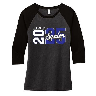 Class Of 2025 Senior 2025 Back To School 2025 Graduation 25 Women's Tri-Blend 3/4-Sleeve Raglan Shirt