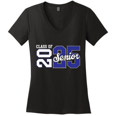 Class Of 2025 Senior 2025 Back To School 2025 Graduation 25 Women's V-Neck T-Shirt
