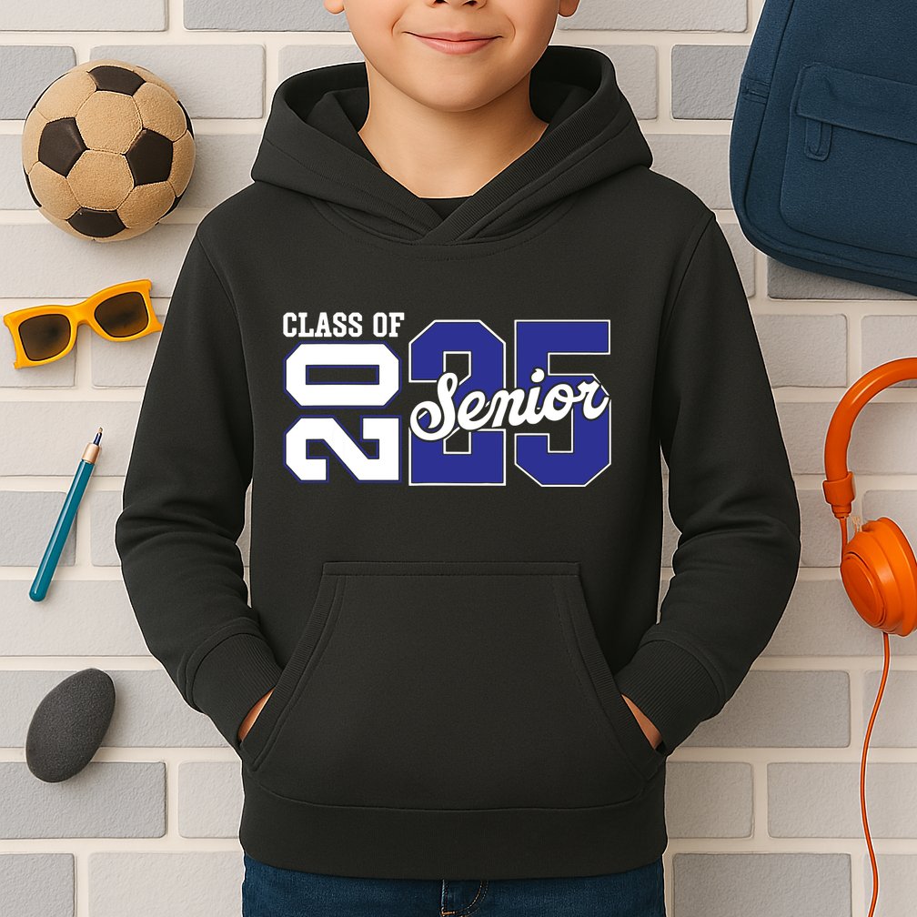 Class Of 2025 Senior 2025 Back To School 2025 Graduation 25 Kids Hoodie