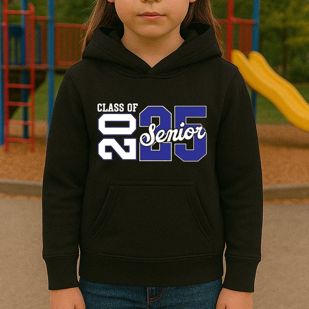 Class Of 2025 Senior 2025 Back To School 2025 Graduation 25 Kids Hoodie