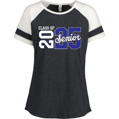 Class Of 2025 Senior 2025 Back To School 2025 Graduation 25 Enza Ladies Jersey Colorblock Tee