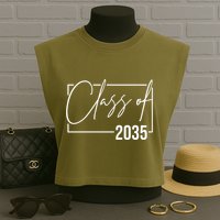 Class Of 2035 Back To School Garment-Dyed Women's Muscle Tee