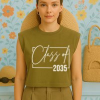 Class Of 2035 Back To School Garment-Dyed Women's Muscle Tee