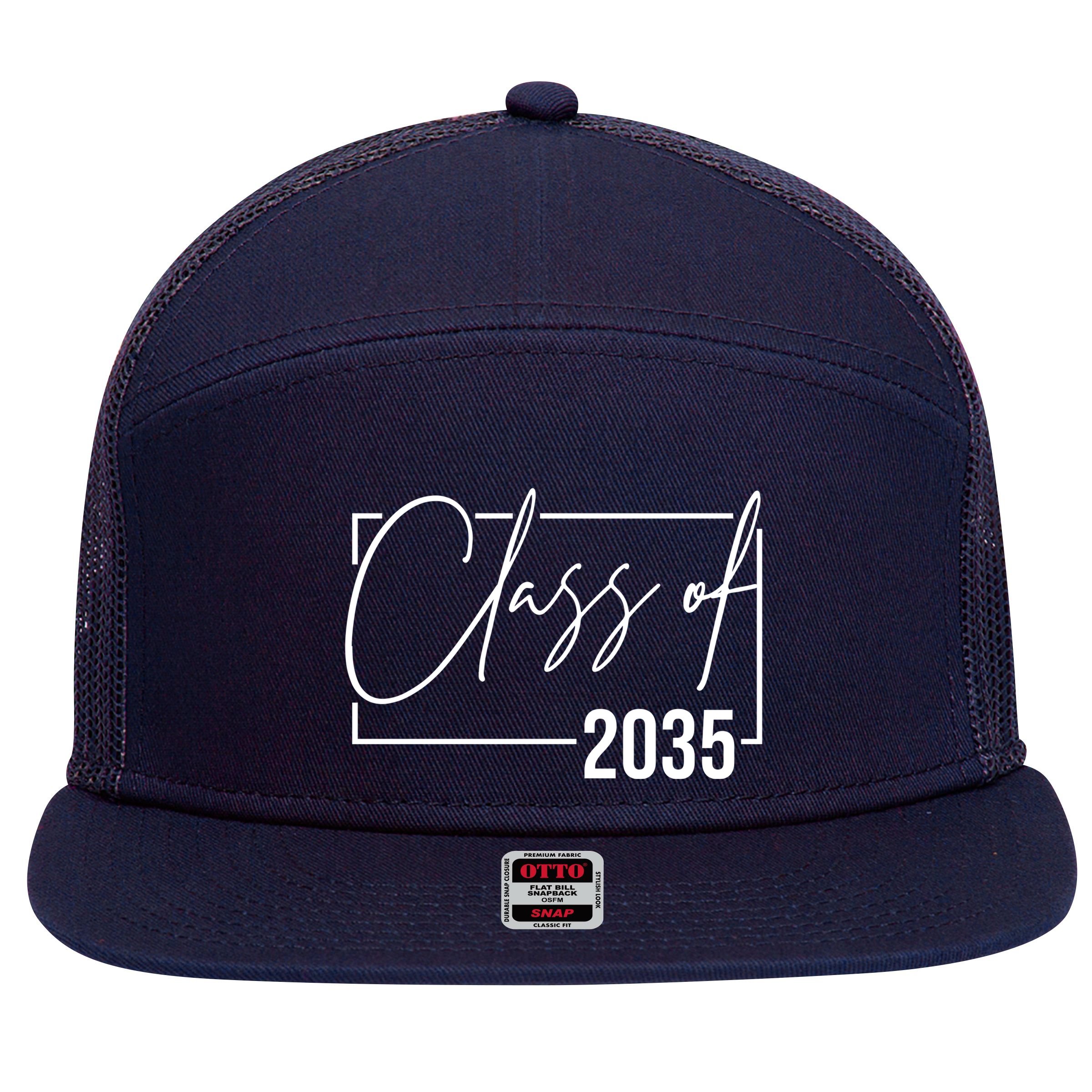 Class Of 2035 Back To School 7 Panel Mesh Trucker Snapback Hat