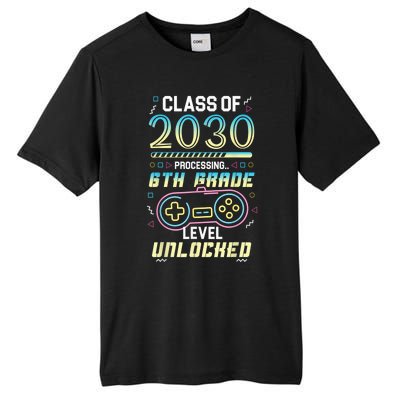 Class Of 2030 Gaming 6th Grade Level Unlocked Back To School Tall Fusion ChromaSoft Performance T-Shirt