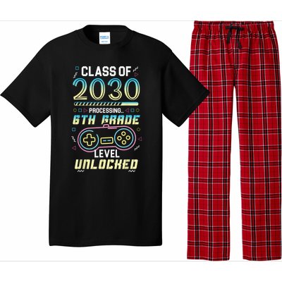 Class Of 2030 Gaming 6th Grade Level Unlocked Back To School Pajama Set