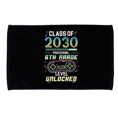 Class Of 2030 Gaming 6th Grade Level Unlocked Back To School Microfiber Hand Towel