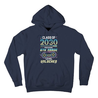 Class Of 2030 Gaming 6th Grade Level Unlocked Back To School Hoodie