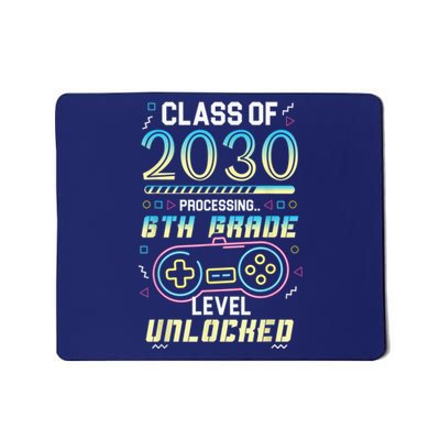 Class Of 2030 Gaming 6th Grade Level Unlocked Back To School Mousepad