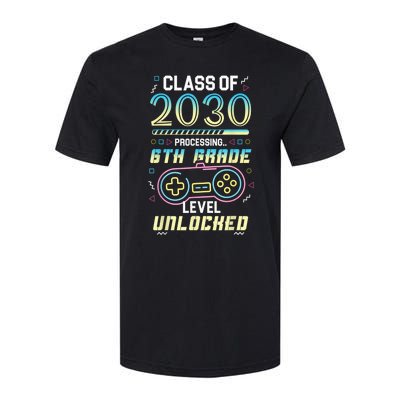 Class Of 2030 Gaming 6th Grade Level Unlocked Back To School Softstyle CVC T-Shirt