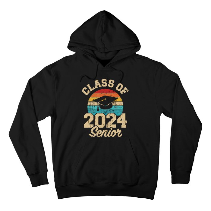 Class of 2024 senior vintage and retro Hoodie