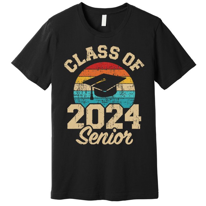 Class of 2024 senior vintage and retro Premium T-Shirt