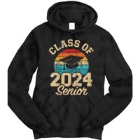 Class of 2024 senior vintage and retro Tie Dye Hoodie