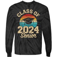 Class of 2024 senior vintage and retro Tie-Dye Long Sleeve Shirt