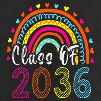 Class Of 2036 Grow With Me First Day Of School Graduation Garment-Dyed Fleece Hoodie