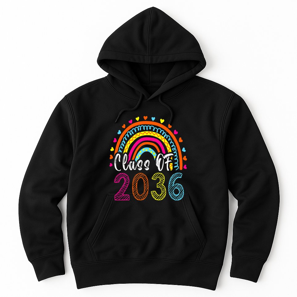 Class Of 2036 Grow With Me First Day Of School Graduation Hoodie