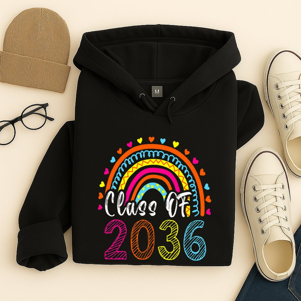 Class Of 2036 Grow With Me First Day Of School Graduation Hoodie
