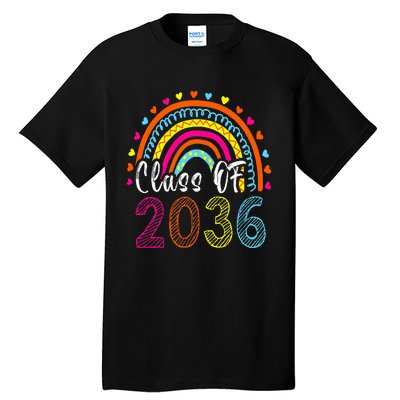 Class Of 2036 Grow With Me First Day Of School Graduation Tall T-Shirt