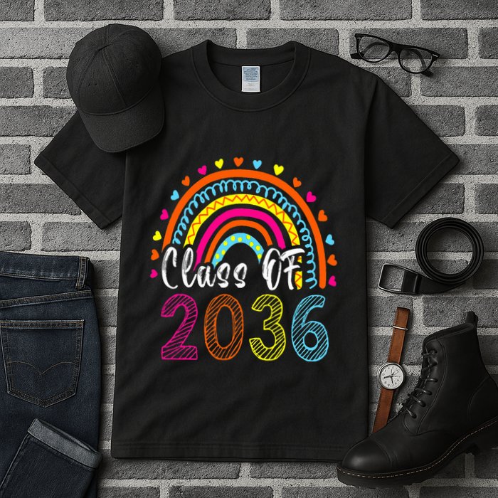 Class Of 2036 Grow With Me First Day Of School Graduation Tall T-Shirt