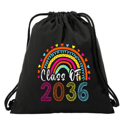 Class Of 2036 Grow With Me First Day Of School Graduation Drawstring Bag