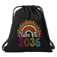 Class Of 2036 Grow With Me First Day Of School Graduation Drawstring Bag