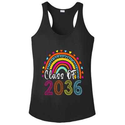 Class Of 2036 Grow With Me First Day Of School Graduation Ladies PosiCharge Competitor Racerback Tank