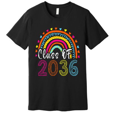 Class Of 2036 Grow With Me First Day Of School Graduation Premium T-Shirt