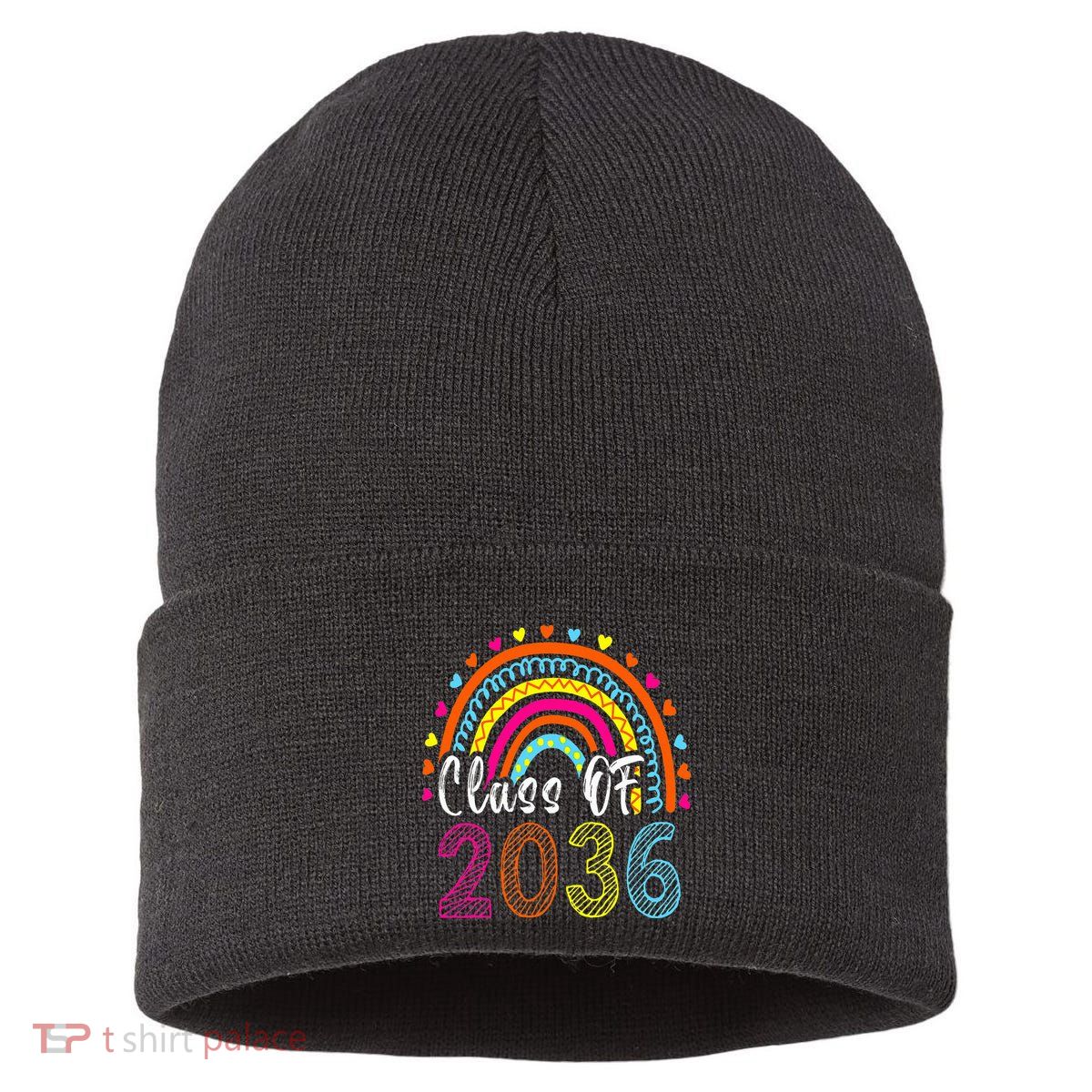 Class Of 2036 Grow With Me First Day Of School Graduation Sustainable Knit Beanie