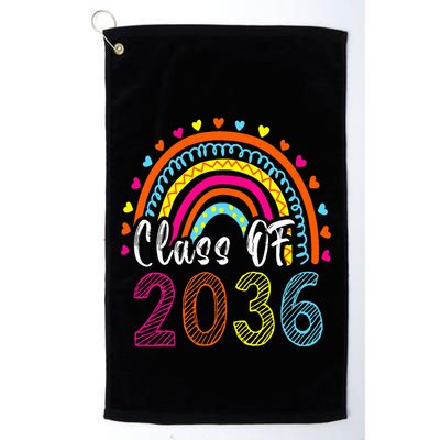 Class Of 2036 Grow With Me First Day Of School Graduation Golf Towel
