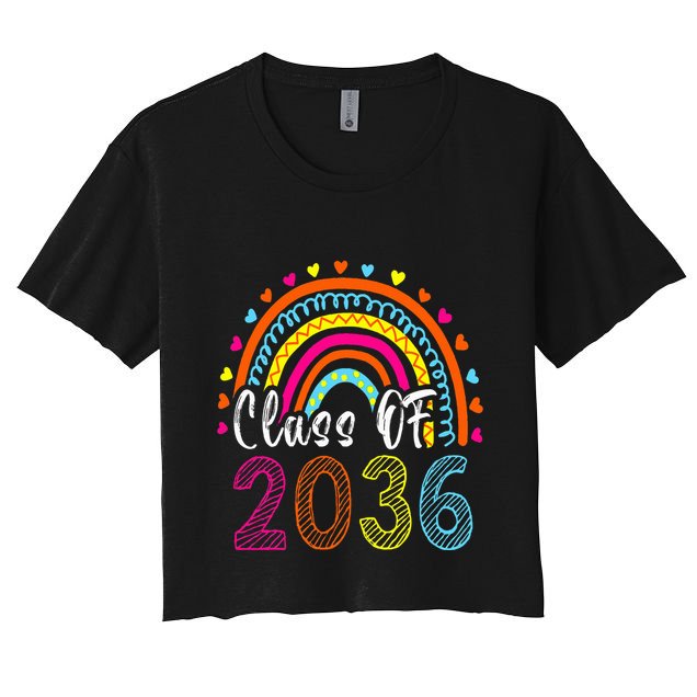 Class Of 2036 Grow With Me First Day Of School Graduation Crop Top