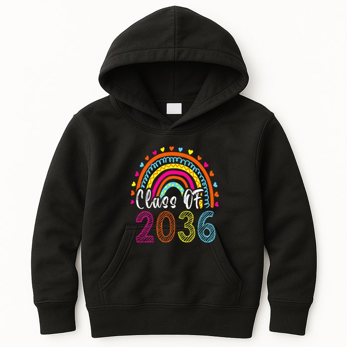 Class Of 2036 Grow With Me First Day Of School Graduation Kids Hoodie