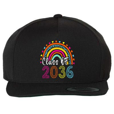 Class Of 2036 Grow With Me First Day Of School Graduation Wool Snapback Cap
