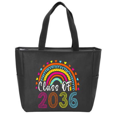 Class Of 2036 Grow With Me First Day Of School Graduation Zip Tote Bag